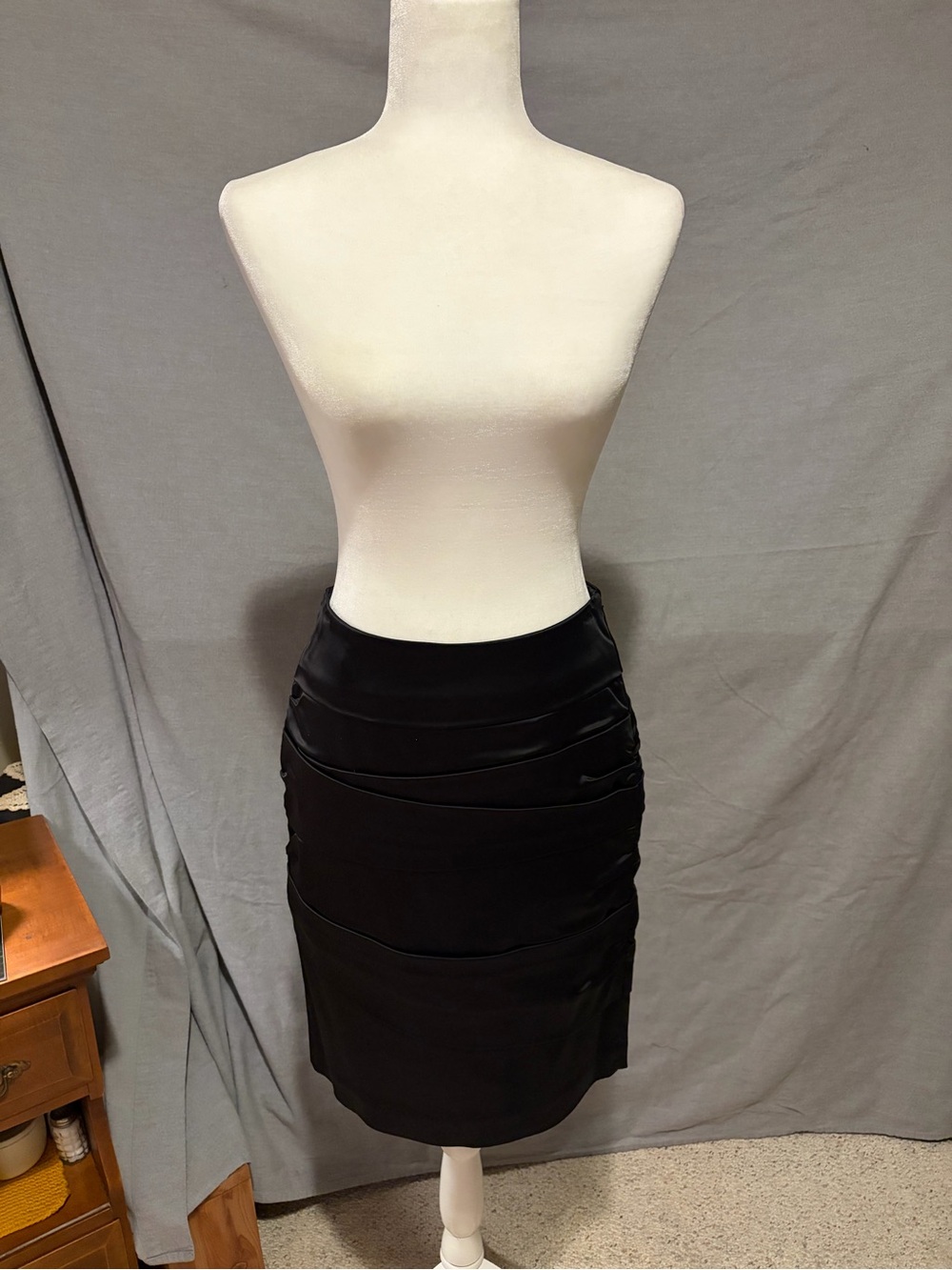 White House Black Market Black Layered Pencil Skirt